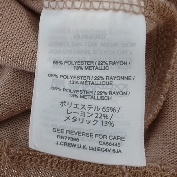 J. Crew Tan With Metallic Gold Flake Turtleneck - Picture 8 of 11